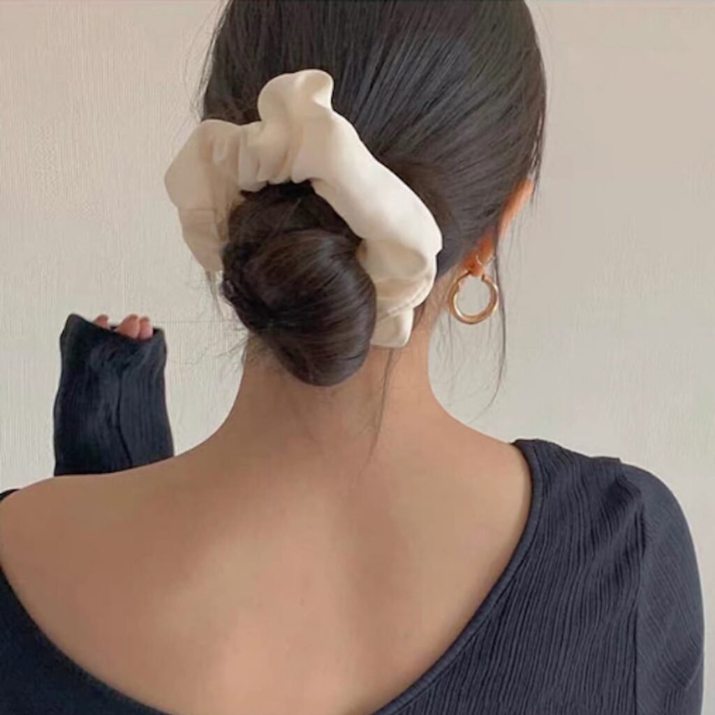 The Big Hair Scrunchie Bun Trend: Shop Jumbo Scrunchies