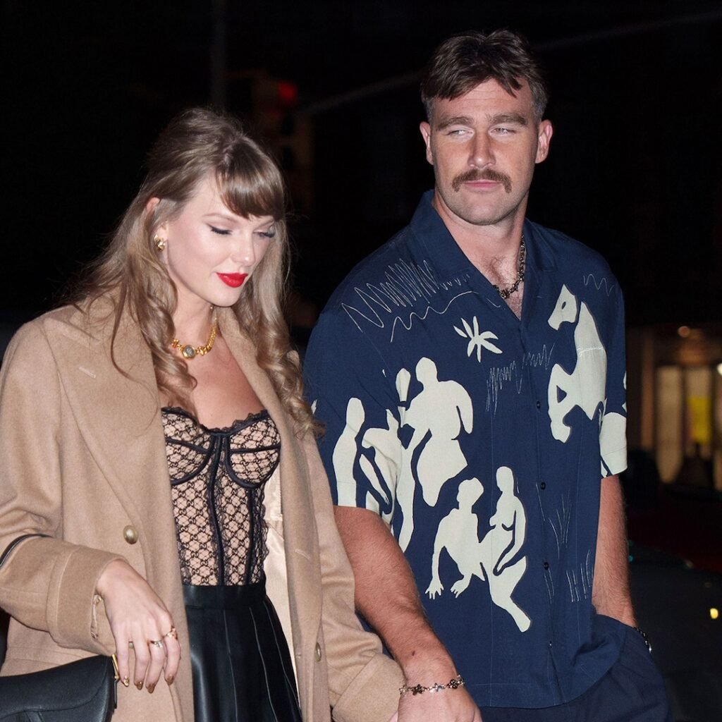Taylor Swift on Travis Kelce Engagement Ring